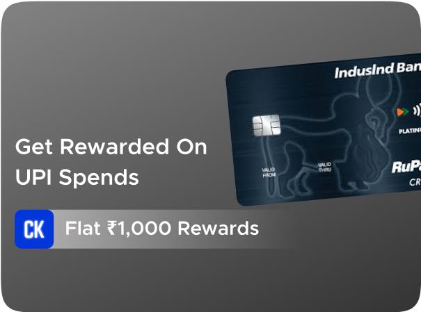 Earn Flat Rs 1000 CashKaro Rewards on Card Activation of IndusInd Platinum RuPay Credit Card